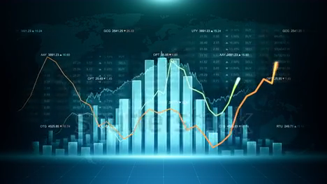 Market data on screen